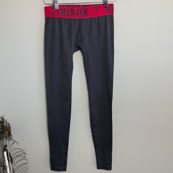 Gymshark Fit Leggings Charcoal and Pink Size Small - Picture 2 of 6